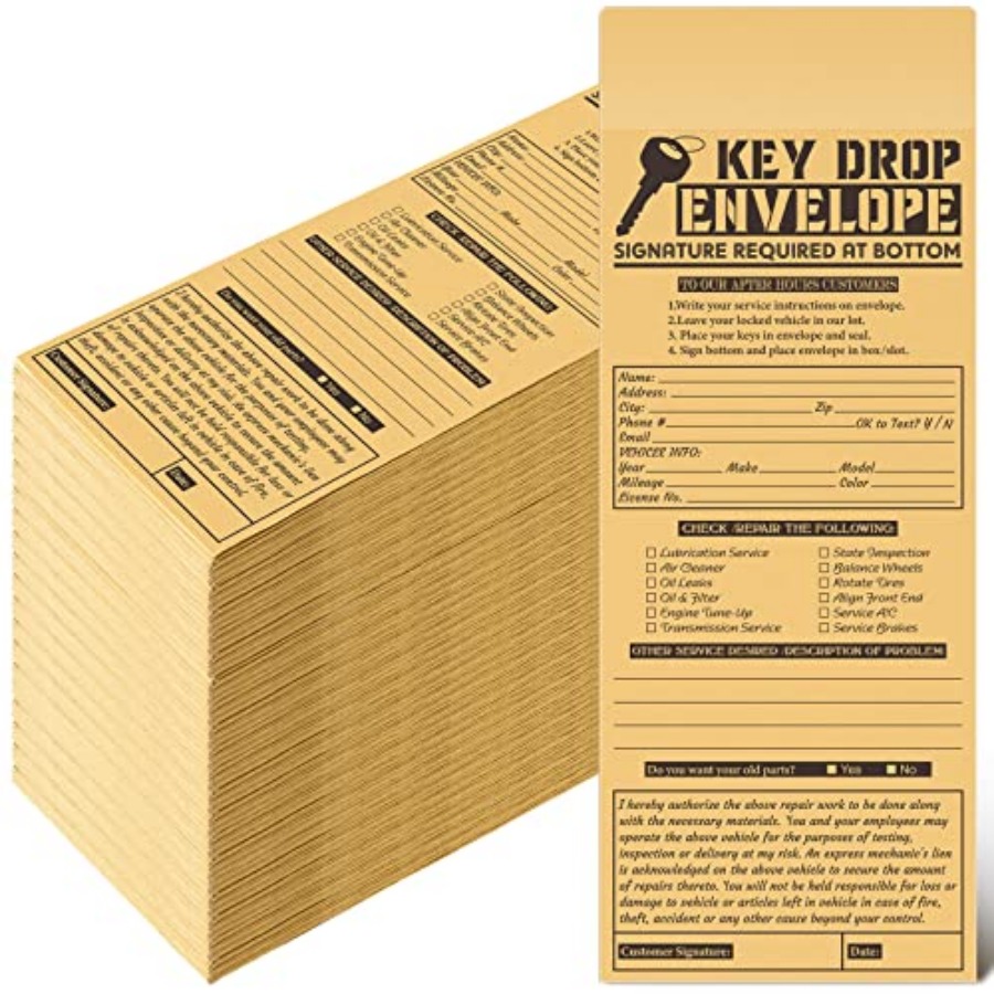 500 Pcs Drop Key Envelopes Aut - Auto Repair Shop Key Drop Box review and price