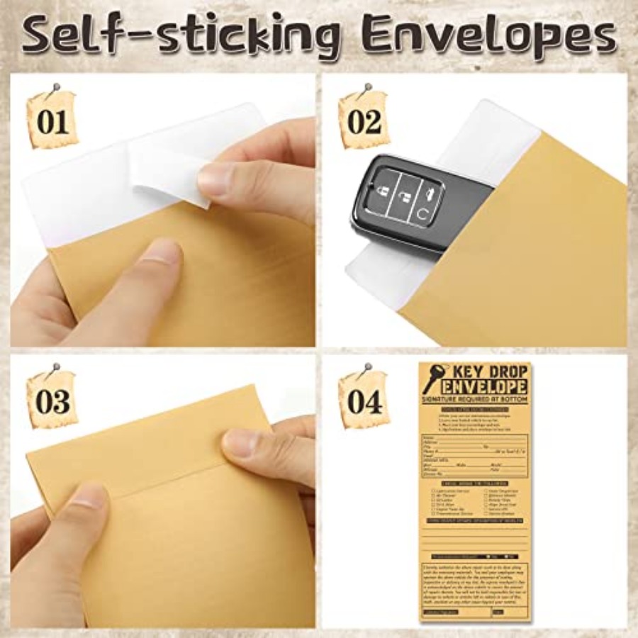 500 Pcs Drop Key Envelopes Aut - Auto Repair Shop Key Drop Box review and price
