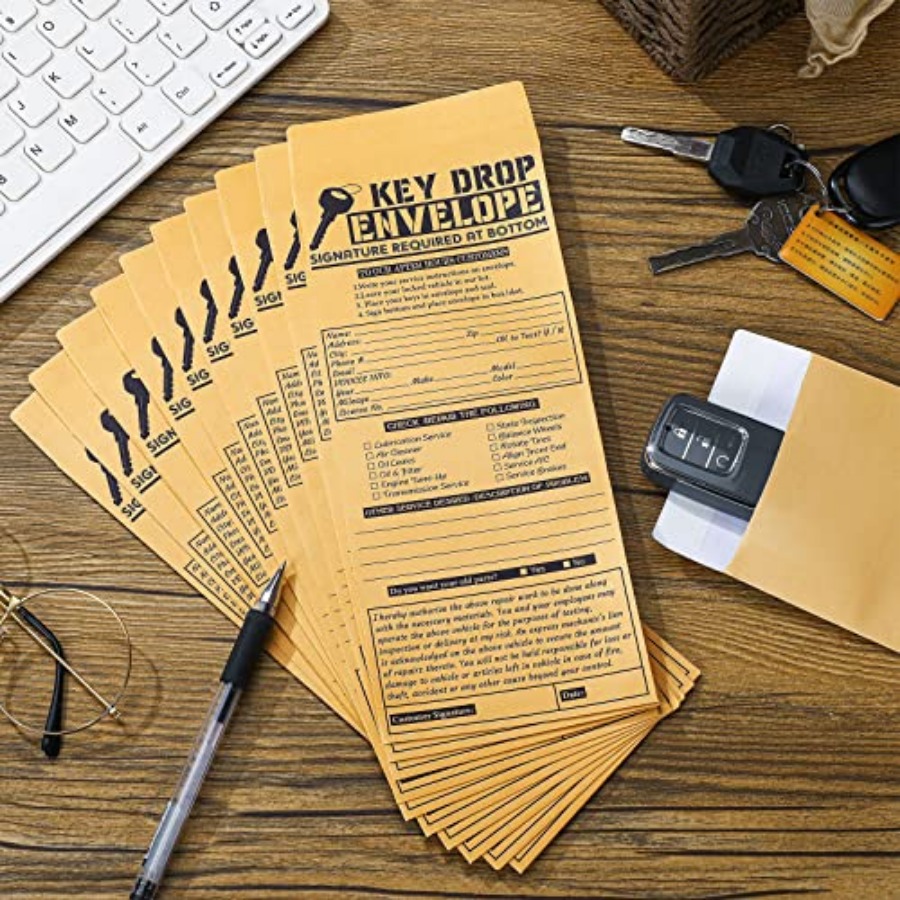 500 Pcs Drop Key Envelopes Aut - Auto Repair Shop Key Drop Box review and price