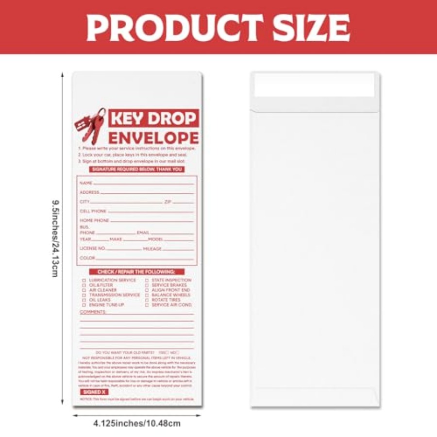 500 Pcs Drop Key Envelopes Aut - Auto Repair Shop Key Drop Box review and price