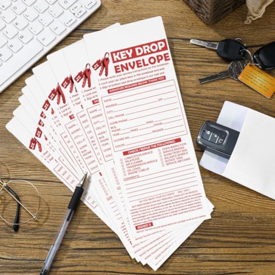 500 Pcs Drop Key Envelopes Aut - Auto Repair Shop Key Drop Box review and price